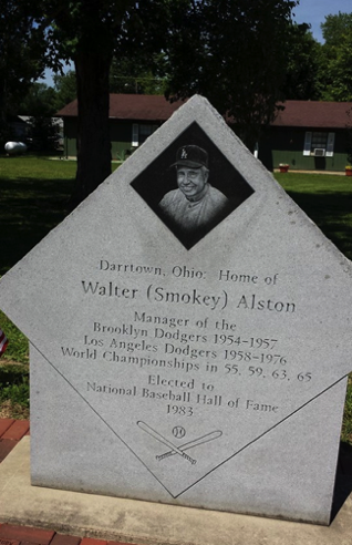 Walter "Smokey" Alston memorial in SW quadrant of the village square